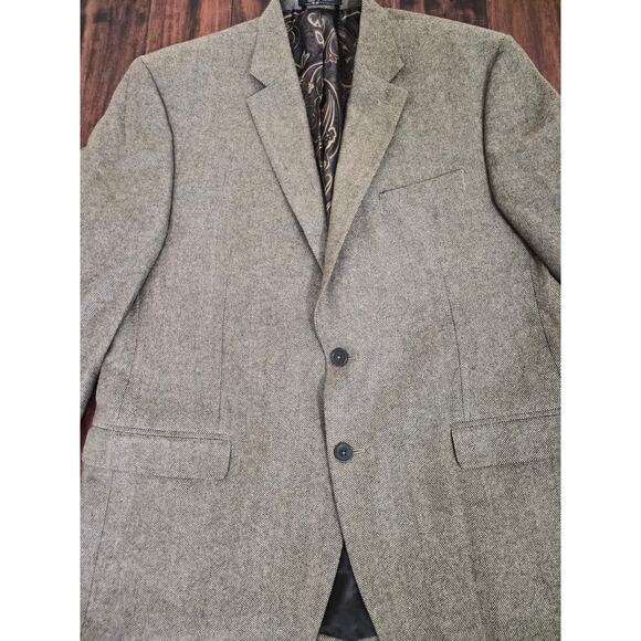 Lauren Ralph Lauren wool cashmere herringbone blazer size 44r - Picture 2 of 10